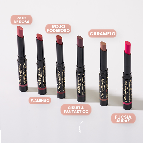 Labial semi matte de larga duración
